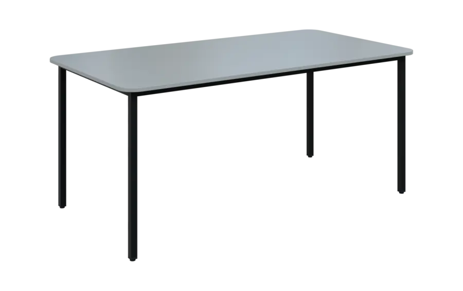 JSBR 170N Jídelní stůl 1700 x 900 mm, deska šedá / podnož černá